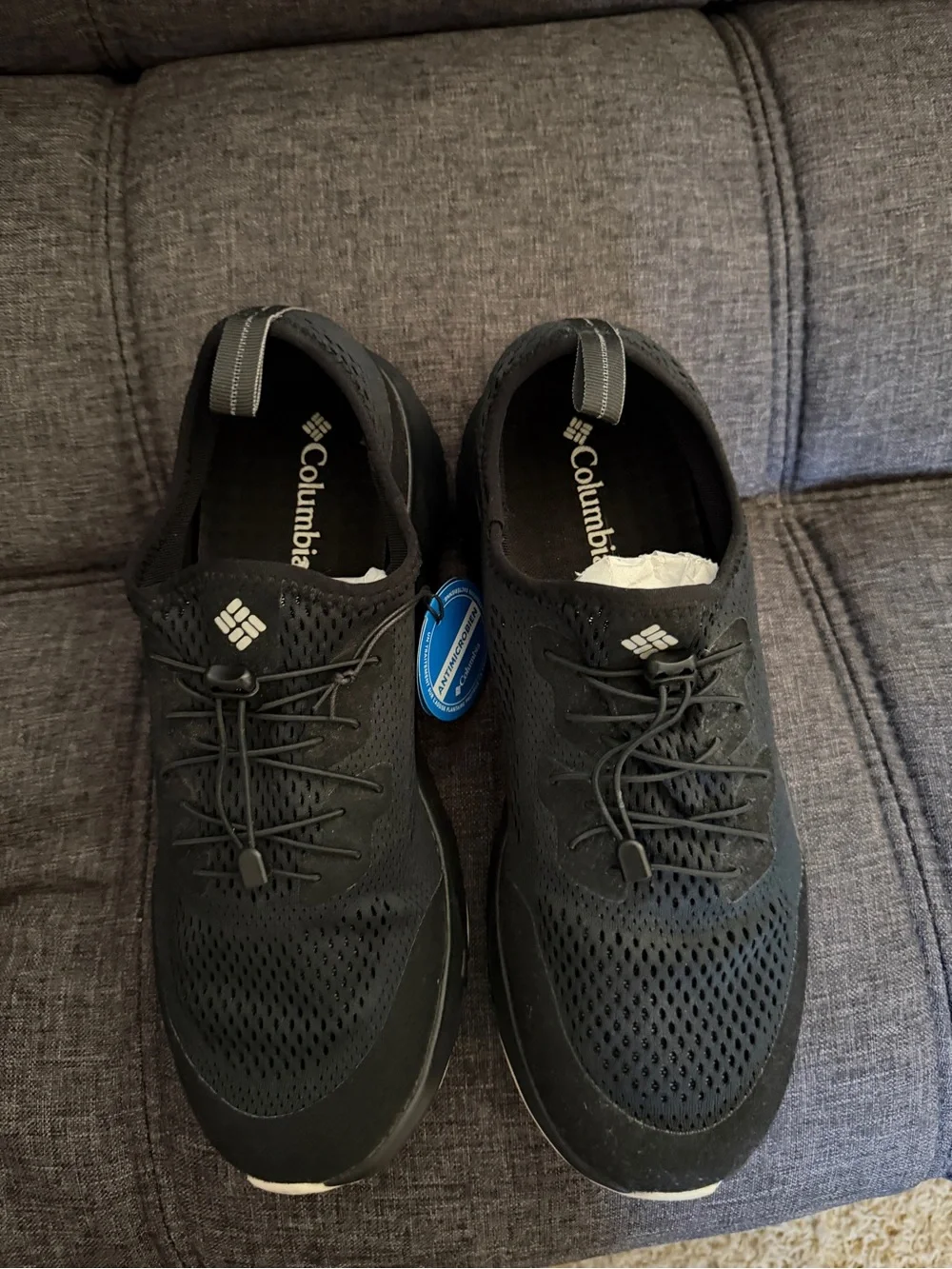 Columbia Men’s Black Slip-On Athletic Sneakers with Quick-Lace